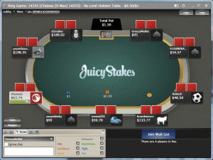 Juicy Stakes Poker table